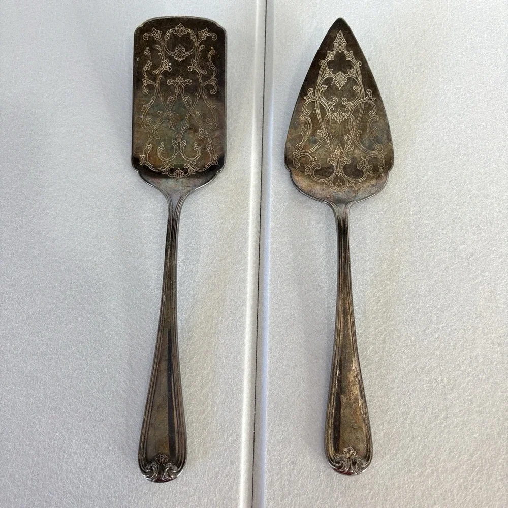 Vintage Gorham Heritage Silverplate Cake & Pie Servers Spatula 11.5